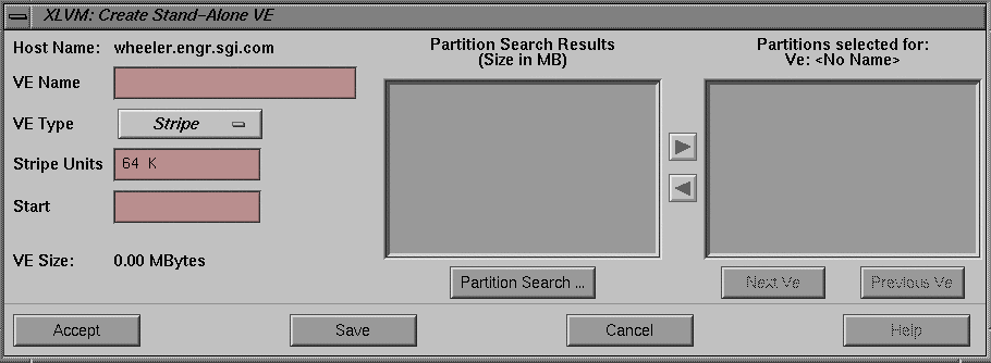 Figure 4-15 xlvm Create VE Dialog