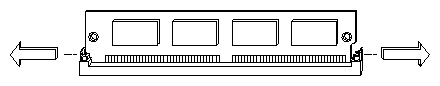 Figure 9-17 Releasing the Latches on the SIMM