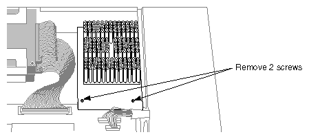 Figure 9-12 Removing the Two Screws From the CPU Module