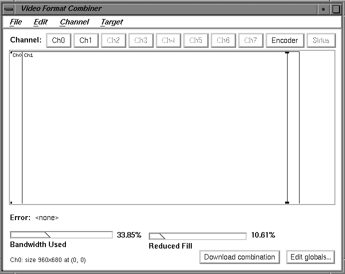 Figure D-7 Combiner Main Window With Overlapping Channels