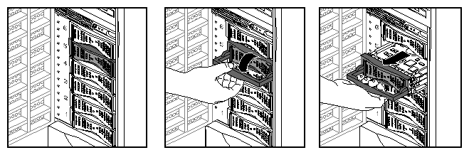 Figure 3-3 Removing a 3.5-Inch Disk, Standalone Tower 