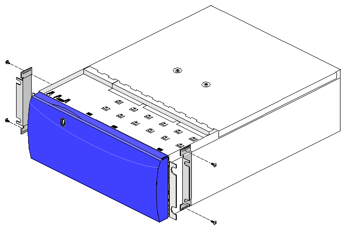 Figure 2-12 Attaching Rack Brackets 