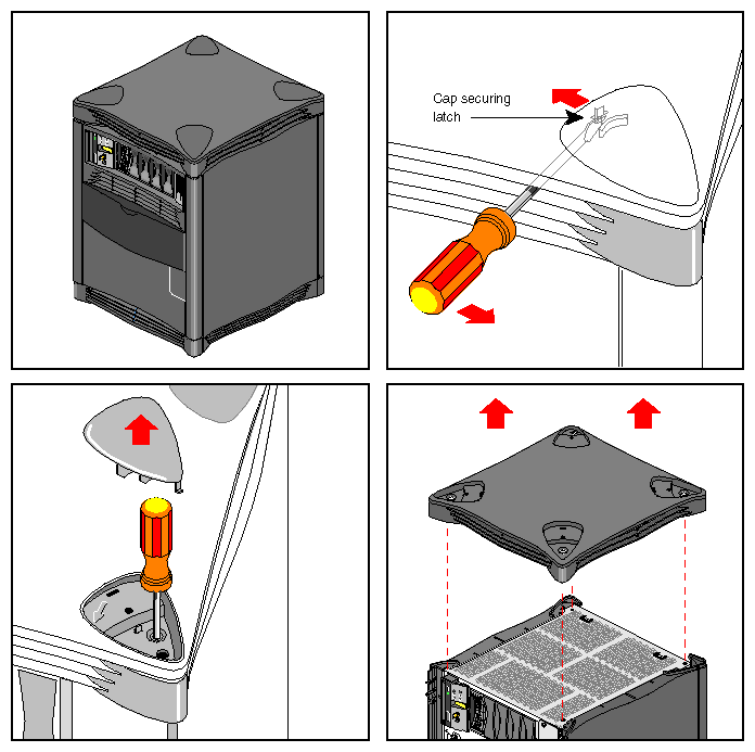 Figure 3-3 Removing the Top Plastic Panel