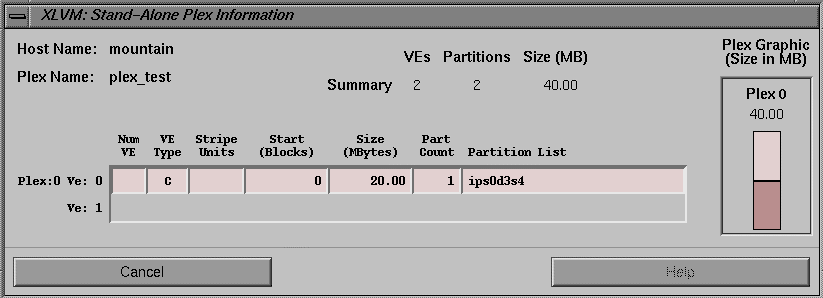 Figure 4-23 xlvm Plex Information Dialog