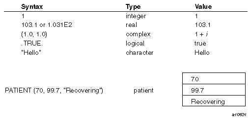 Forms of constants and constructors