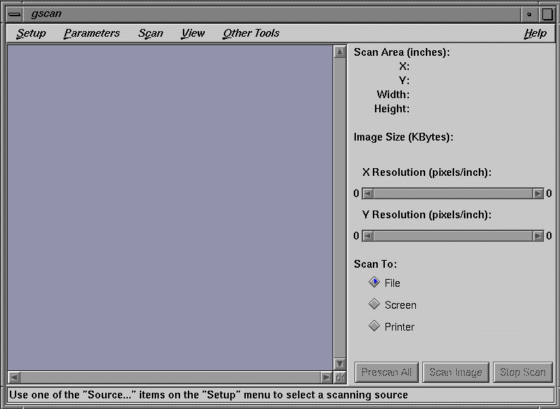 Figure 6-2 gscan Panel