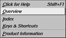 A Sample Help Menu