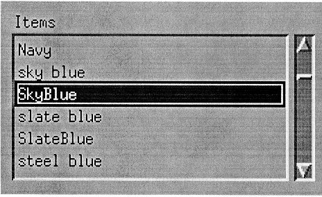 Figure 3-5 
An Item Cursor Style Location Cursor