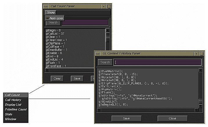 Figure 12-5 Information Menu Commands (First Screen)