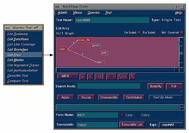 Figure 8-14  Call Graph for "List Arcs" Query