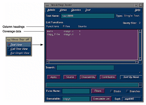 Figure 9-11 "List Functions" Query in "Text View" Format