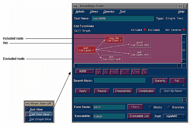 Figure 9-12 "List Functions" Query in "Call Tree View" Format