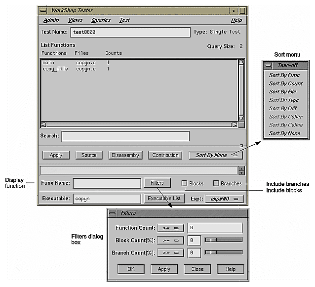 Figure 9-18 "List Functions" Query with Options