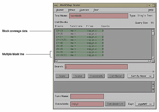 Figure 9-20 "List Blocks" Example