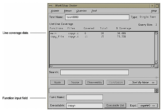 Figure 9-25 "List Line Coverage" Example