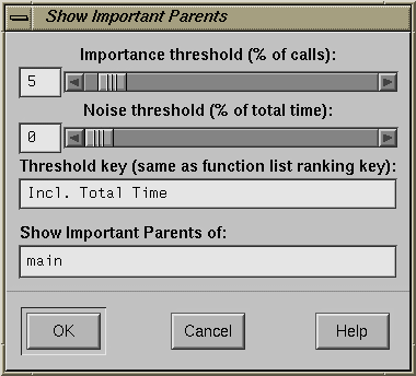 Figure 4-23 Show Important Parents Dialog Box