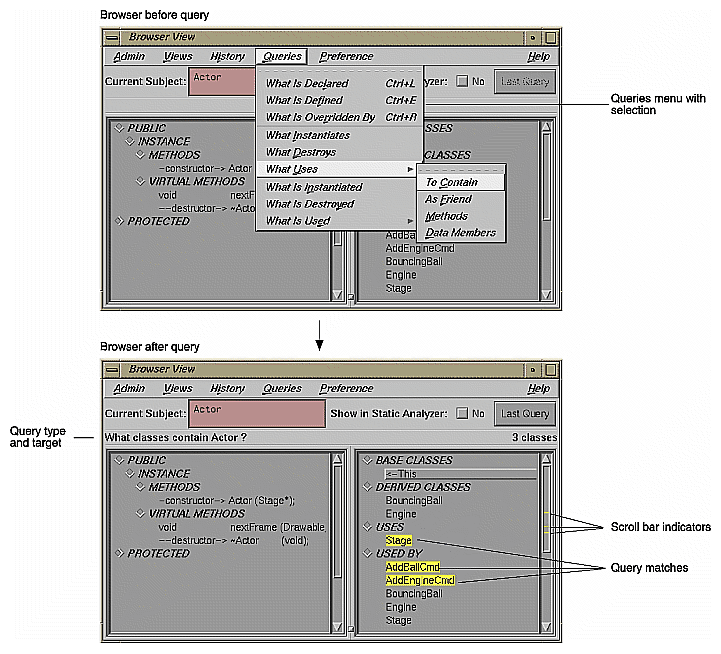 Figure 8-4 Performing a Query on Current Class