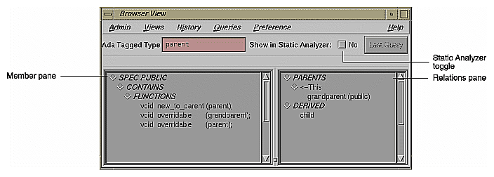 Figure 9-4 Browser View With Ada Data