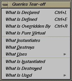 Figure 10-14 Queries Menu