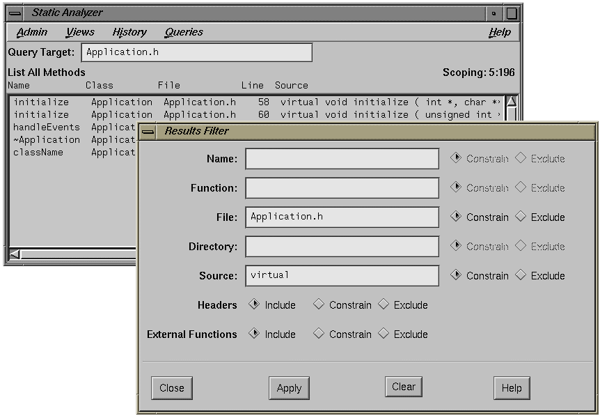 Figure 5-9 The Results Filter Query Results