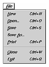 Figure 8-2 Pull-Down Menu