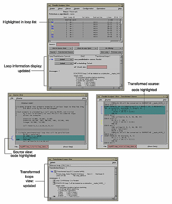 Figure 2-10 Global Effects of Selecting a Loop 