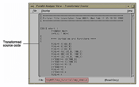 Figure 2-9 Transformed Source Window 