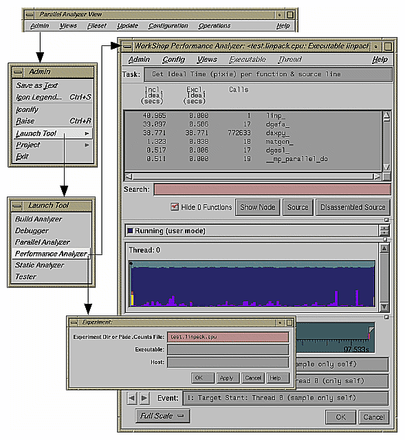 Figure 3-1 Starting the Performance Analyzer 