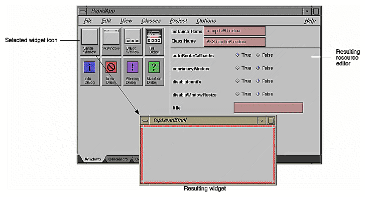 Figure 19 Creating a Widget