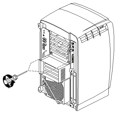 Figure 4-6 Removing the Screws From the PCI Module