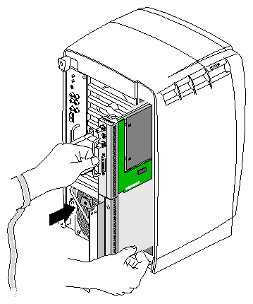 Figure 5-18 Inserting the XIO Tri-Module   