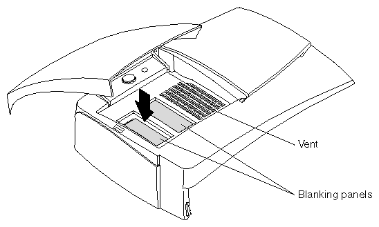 Figure 7-10 Releasing the Blank Panel 