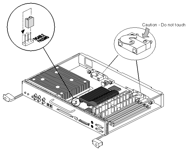 Figure 8-10 Removing the Jumper for Disabling the Password