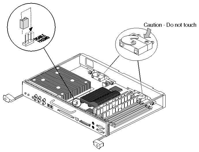 Figure 8-11 Removing the Jumper to Enable the Password