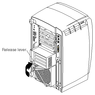 Figure 4-50 Closing the Release Lever