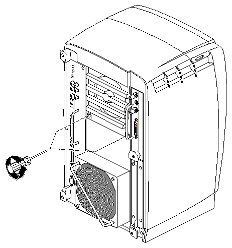 Figure 4-46 Removing the Screws from the Blank Panel