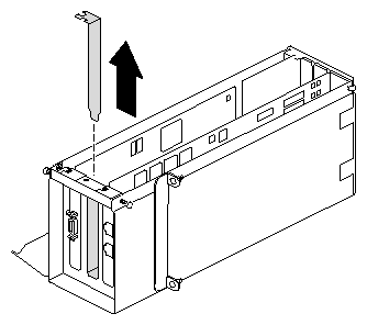 Figure 4-15 Removing the Blank I/O Panel