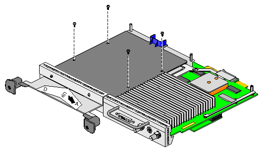 Figure 5-14 Removing the Screws from the Blank Panel