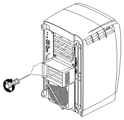 Figure 4-7 Removing the Screws From the PCI Module