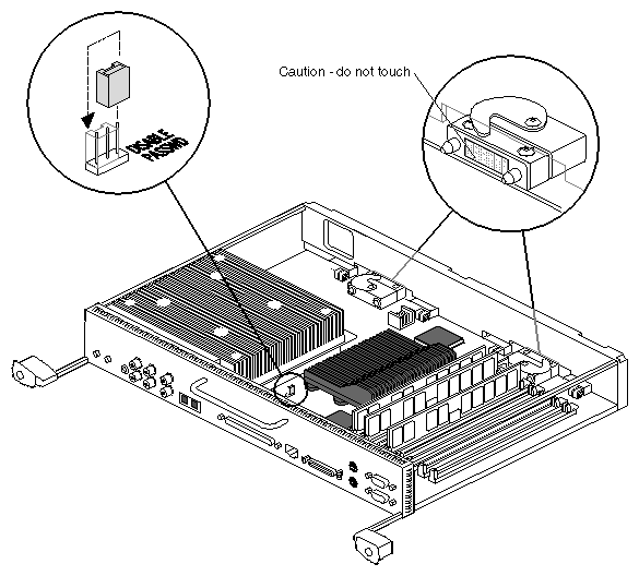 Figure 8-13 Removing the Jumper for Disabling the Password