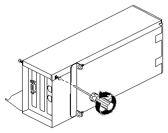 Figure 4-11 Loosening the Screws on the PCI Module