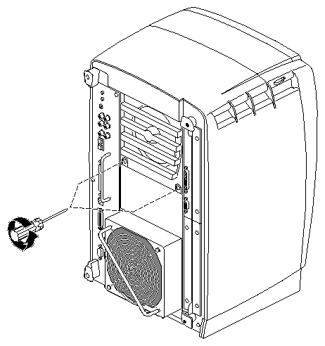 Figure 4-41 Removing the Screws From the Blank Panel