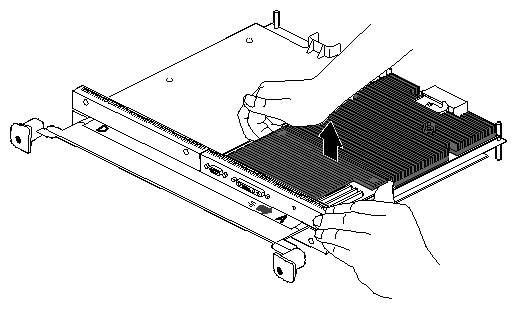 Figure 5-37 Releasing the Texture Memory Option Board From the Graphics Board