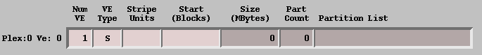 Figure 4-7 xlvm Create Volume Data Input Matrix