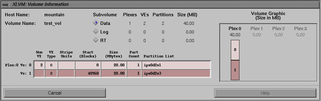 Figure 4-22 xlvm Volume Information Dialog