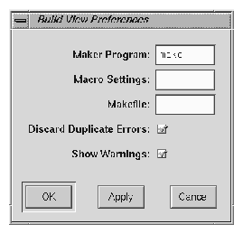 Build View Preferences Dialog