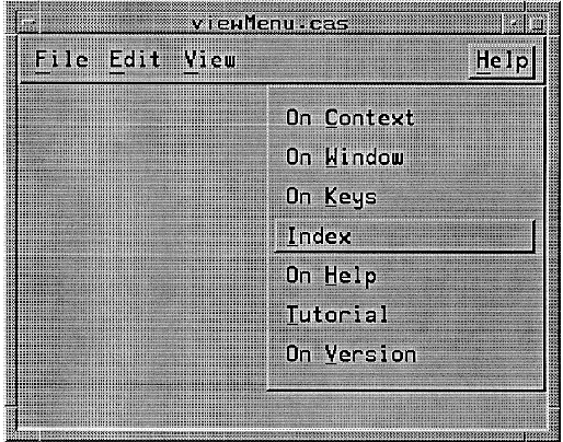 Figure 9-13 
A Help Menu