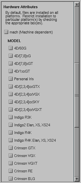 Figure 6-3 The Attributes Specification Sheet: Hardware Attributes