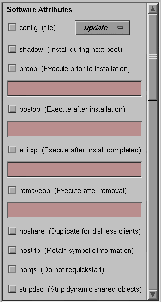 Figure 6-2 The Attributes Specification Sheet: Software Attributes