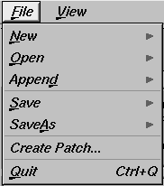 Figure 1-1 The swpkg File Menu